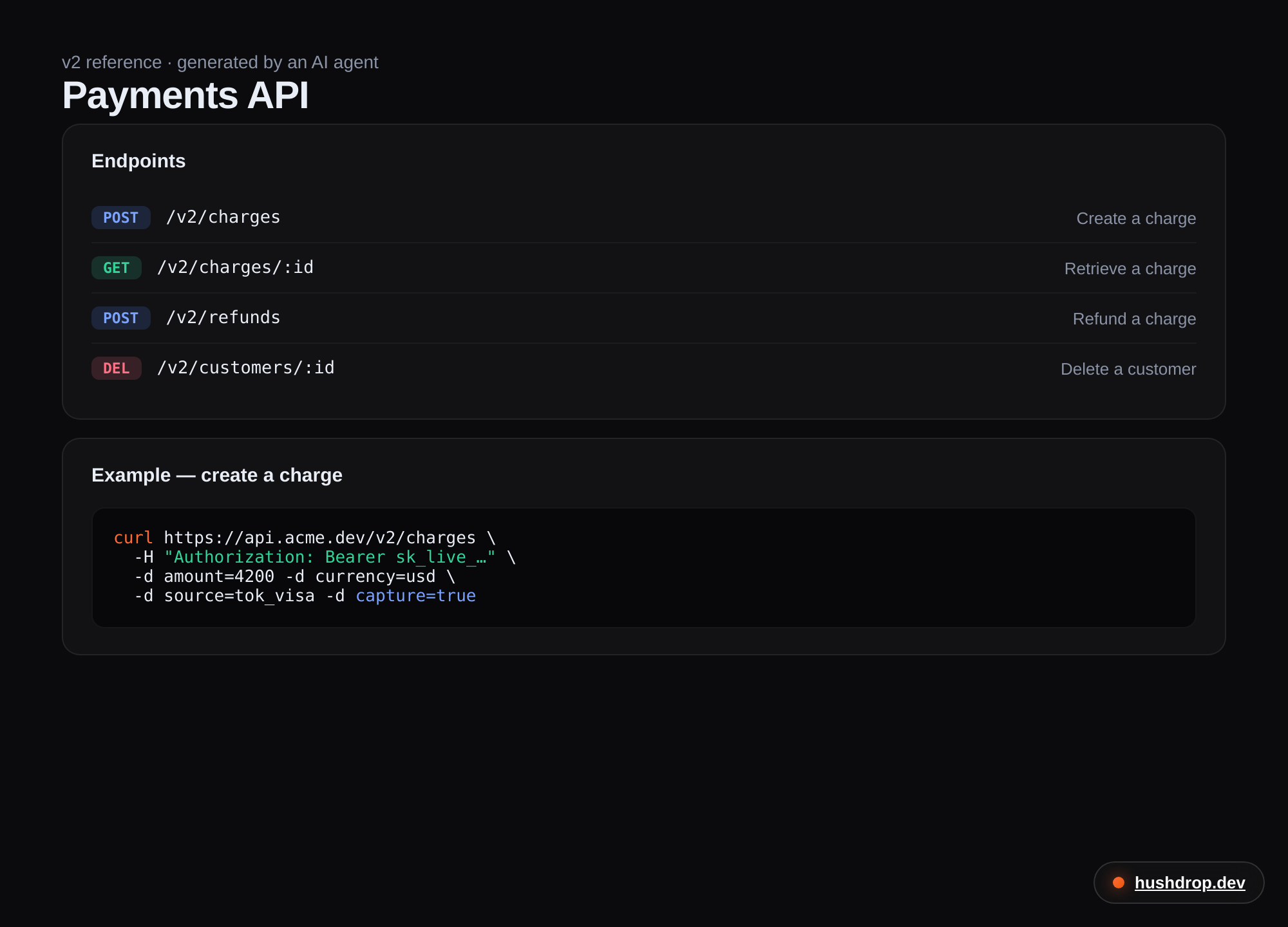 API reference